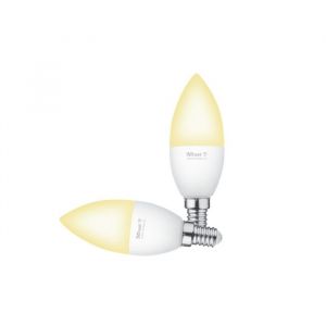 Trust WiFi E14 Ampoule Connectée, Compatible avec Alexa et Google Home, Ampoule LED Dimmable E14, Sans Hub, 2.4GHz Lampe LED, Ampoule WiFi, Lumière Blanche Chaude à Froide – Lot de 2