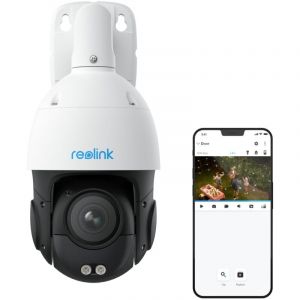 Reolink 4K 8MP PTZ Caméra Surveillance Extérieure PoE, Suivi Auto, Zoom Optique 16X, Pan 360°&Tilt 90°, Vision Nocturne 80m, Détection
