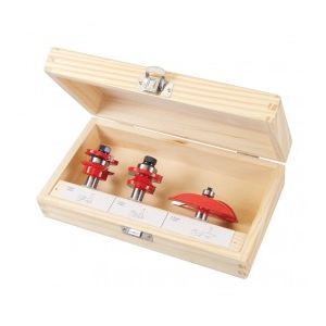 Image de Silverline 793749 - Coffret de 3 fraises carbure de tungstène pour portes à panneaux 1/2"
