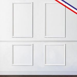 99déco - Kit de 2 moulures murales en Pin des Landes - Apolline e - 100% pefc - Prêt à coller et peindre