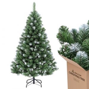 Salcar Sapin de Noël Artificiel avec Neige Arbre de Noël avec Système dOuverture Automatique 120 cm avec 271 Branches