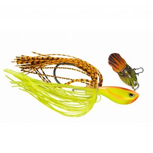 Rapala Leurre de Pêche Rap-V Perch Bladed Jig Construction sans Plomb (Bismuth) - Leurre Eau Douce Coulant - Profondeur de Nage Variable - Taille 8cm / 15g - Fabriqué en Estonie - Hot Tiger
