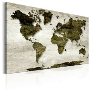 Image de Artgeist Tableau Imprimé "World Map : Green Planet" 40x60cm