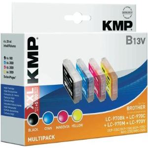 Image de KMP B13V - Pack de Cartouches d'encres couleurs compatible Brother LC970