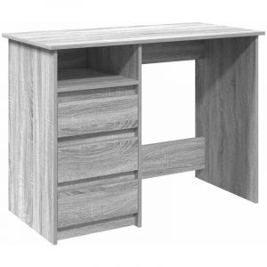 VidaXL Bureau sonoma gris 102x50x75 cm bois d'ing&eacute;nierie