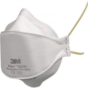 3M Aura Masque antipoussière, FFP1, sans valve, série 9310+, 20 masques par paquet
