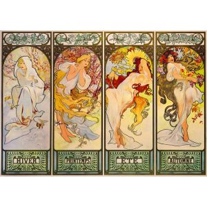 Bluebird Puzzle Mucha - Four Seasons, 1900