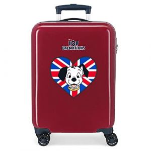 Valise taille cabine Dalmatien Lucky rigide 55 cm marron