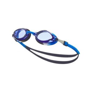 Nike Lunettes Swim Chrome Youth verres polycarbonate bleu fonc&eacute; noir
