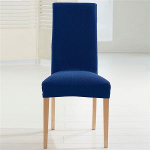 Housse de chaise extensible unie - Bleu roi