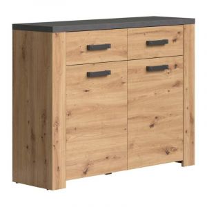 Calicosy Petit Buffet avec 2 Portes et 2 Tiroirs L116 cm - Follow