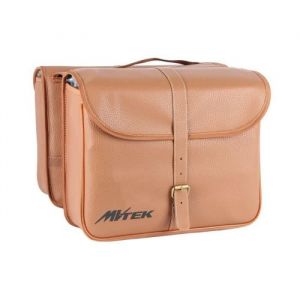 Paire sacoches porte bagage simi cuir city vintage maron 34x27x12 cm