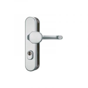 Abus 374029 KLZS714 F1 EK Bloc poignées et serrure avec protège-cylindre rond En aluminium