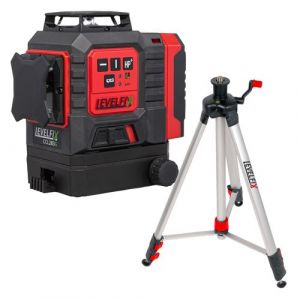 Levelfix CCL283G Laser multiligne 3D, faisceau vert - Set avec tr&eacute;pied 1,5 m - NETIM - 562831