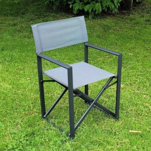 Image de Gecko jardin Fauteuil metteur en scène alu Anthracite textilène Gris Visconti