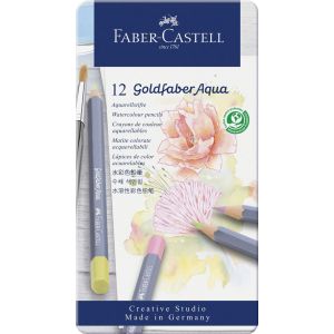 Image de Faber-Castell Goldfaber FC114622 Aqua Boîte de 12 couleurs pastel