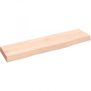 VidaXL &Eacute;tag&egrave;re murale 40x10x2 cm bois de ch&ecirc;ne massif non trait&eacute;