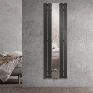 Radiateur miroir Anthracite Radiateur sèche-serviettes Chauffage 450x1600mm