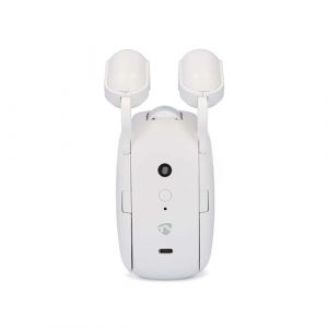 Nedis Robot rideau - Rail de tringle - Rideaux horizontaux - Fonctionne avec piles/alimentation USB - 4000 mAh - Bluetooth - Blanc
