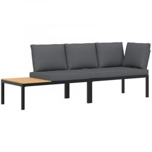 VidaXL Salon de jardin modulable aluminium 2 pieces