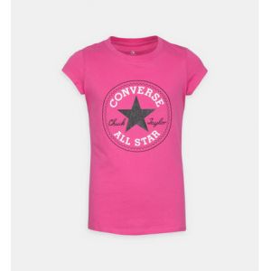 Converse T-shirt droit coton signature Rose - Couleur Rose - Taille 12-14 ans