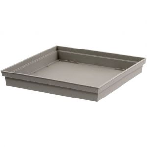 Image de Eda Plastiques Toscane - Soucoupe carré 26,7 cm pour pot 22 L