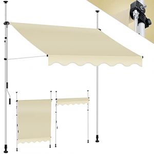 Kesser - Store banne avec manivelle pour balcon Store pour balcon sans trous à percer, résistant aux uv, réglable en hauteur, hydrofuge, protège du