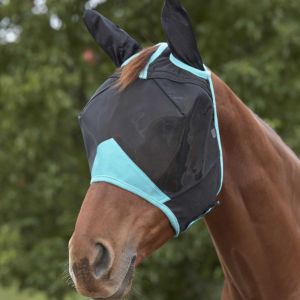 Weatherbeeta Masque anti-mouches pour cheval avec protège-oreilles Comfitec Deluxe Fine