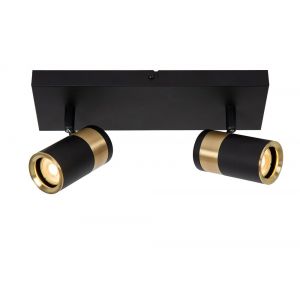 Lucide GORIK Spot plafond-Noir-2xGU10-40W-M&eacute;tal
