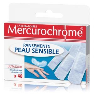 Image de Mercurochrome Pansements peau sensible, 40 unités