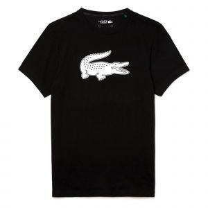 Lacoste T-shirt Sport en jersey respirant imprimé crocodile 3D Taille XXL Noir/blanc