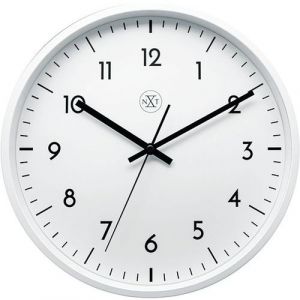 Nextime NXt NX-7320 Wandklok Diameter 30cm Kunststof Wit, Witte Wijzerplaat