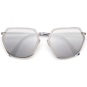 MARNI Unisex Great Noligwa Mine Argento EQ2 Lunettes de soleil Métal Argent Gris Géométrique Normale