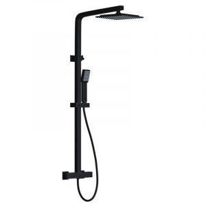 Colonne de douche thermostatique en acier inoxydable - 120 cm - Noir mat - peneda