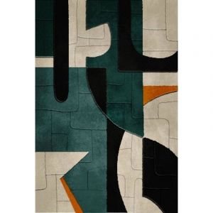 Atmosphera Toile peinte encadrée Kelton vert 58x78cm créateur d'intérieur
