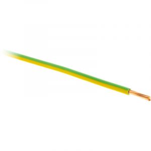 Zenitech Fil &eacute;lectrique HO7V-R 10mm&sup2; 100m - jaune/vert
