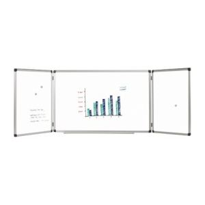 Image de Mystbrand 41583 - Tableau triptyque blanc émaillé avec auget (90 x 240 cm)