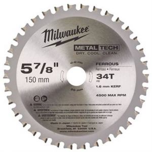 Milwaukee Lame scie métal Ø150X20X1,6 34 dents - 48404080