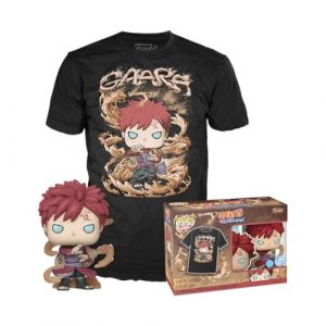 Funko Pop! & Tee: Naruto - Gaara - Brille dans Le Noir - M - Naruto Shippuden - T-Shirt - Vêtements avec Une Figurine en Vinyle à Collectionner - Idée de Cadeau - Jouets et Top à Manches Courtes