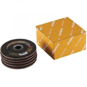 Rhodius Pack de 5 - Disque &agrave; lamelles - TOPLINE - JUMBO SPEED PACK - 125 X 22,23mm - Grain 80