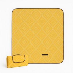 Niceey Tapis de pique-nique - Imperm&eacute;able - Facile &agrave; transporter - 130 x 150cm - Jaune
