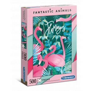 Image de Clementoni PUZZLE Fantastic Animal 500 pièces - Flamants roses