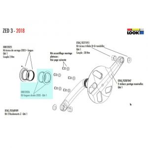Look Replacement Zed3 Right Ring Kit One Size - Taille One Size