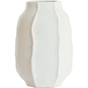 Vase Light & Living SAPHIRA en pierre avec aspect blanc mat - &Oslash;33x50 cm