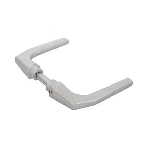Amig - Set de Poignées de porte d'intérieur | Pognée Modèle 2114 | 104 x 56 mm | Élégant et Simple | Taille du carré 8 mm | Poignée Ergonomique | Aluminium Argenté