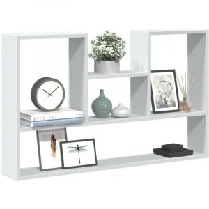 VidaXL Tag&egrave;re murale blanc 99x15x60 cm bois d'ing&eacute;nierie