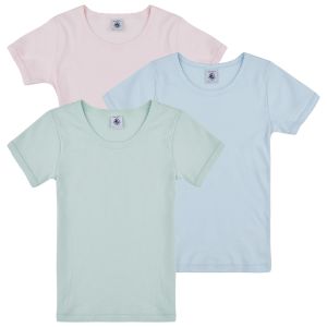 Petit Bateau T-shirt enfant 3 TEE SHIRTS MC Multicolore - Taille 6 ans,8 ans,10 ans,12 ans