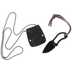 Mil-tec Neck Knife-15398100 Knife Unisexe-Adulte, Noir, 9 cm