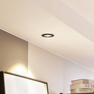 LED Spot encastrable haute tension à intensité variable 'Zarik' en aluminium pour salon & salle à manger - noir