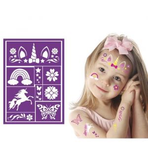 Pochoirs maquillage licorne - g&eacute;n&eacute;rique 15850